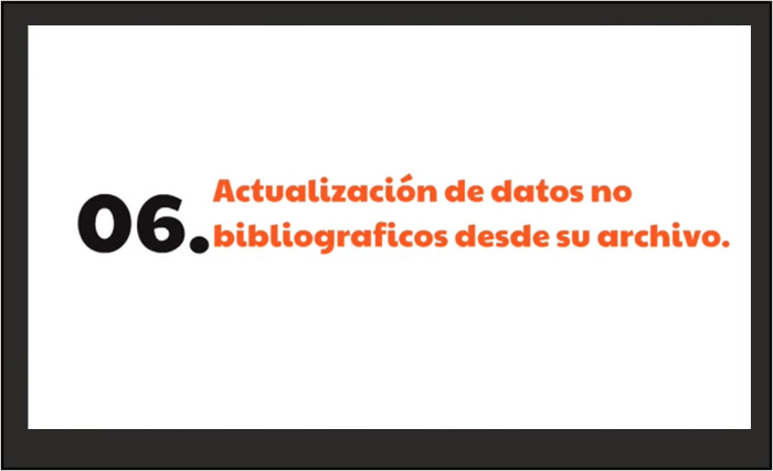 video datos no bilbiográficos